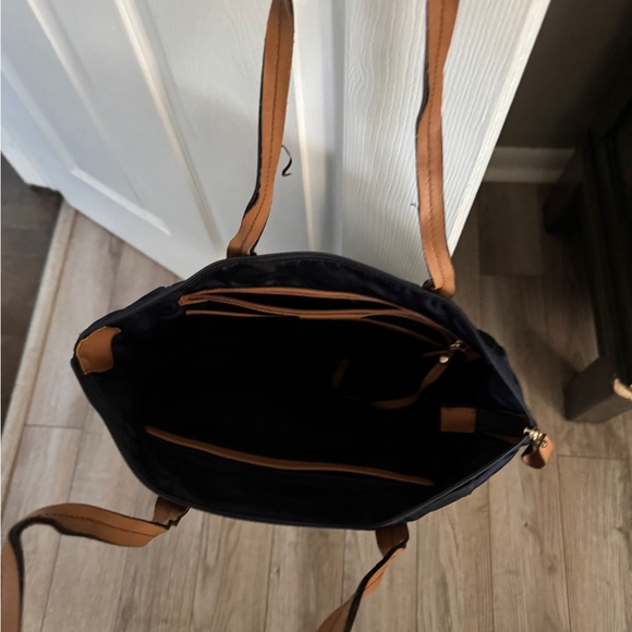 Michael Kors Kelsey Navy Tote with Brown Accents - Picture 8 of 9